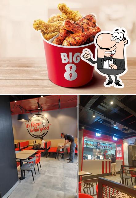 This is the picture displaying interior and food at KFC
