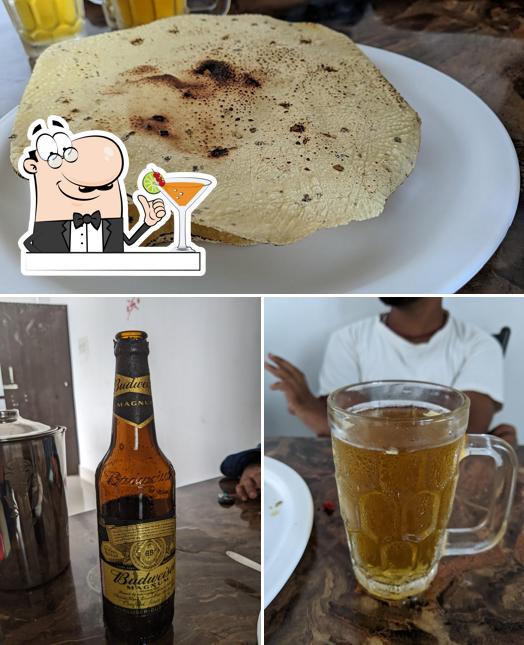 Take a look at the image depicting drink and food at City garden Bar & Restaurant