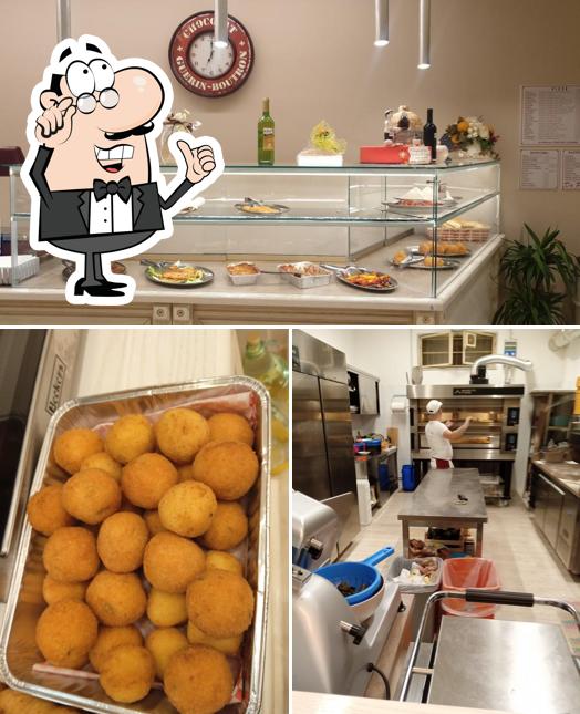 La interni e cibo del ristorante