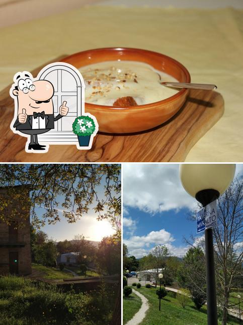 Questa è la immagine che raffigura la esterno e cibo di Taverna Terziero di Muralto