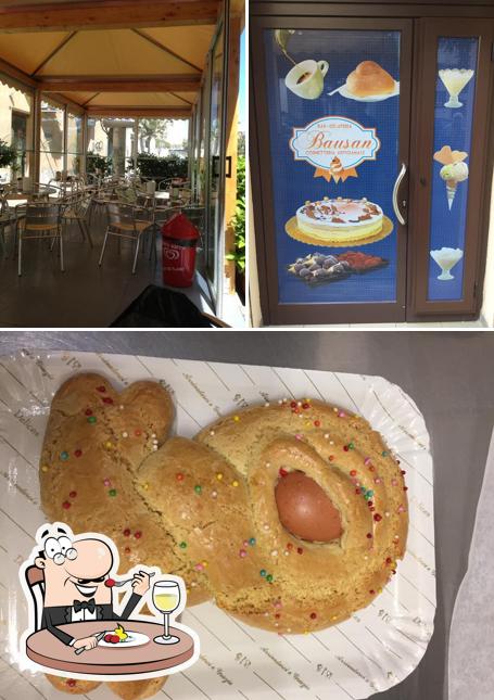 Questa è la immagine che raffigura la cibo e interni di Gelateria Bausan