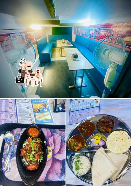 This is the picture depicting food and interior at Hotel Ekveera