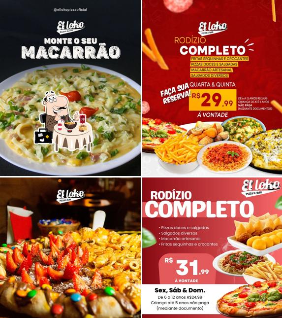 Comida em EL loko pizza e bar