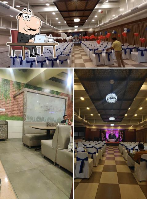 The interior of Raga banquet hall Udupi Garden Sanjay Nagar