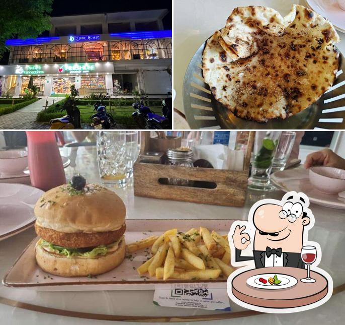 Among various things one can find food and exterior at Dine House