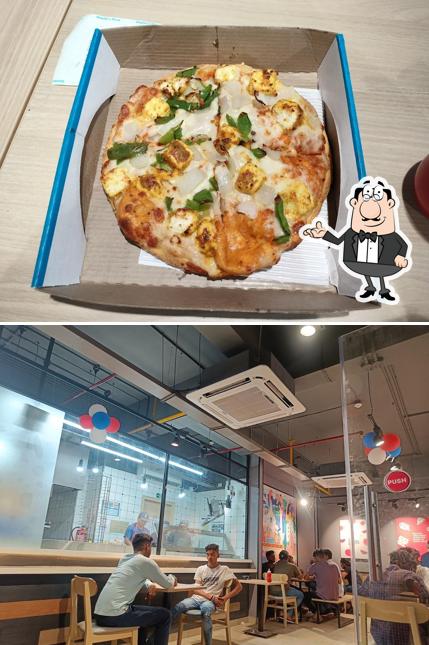 The interior of Domino's Pizza