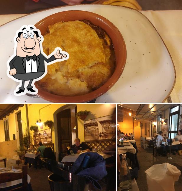 Dai un’occhiata alla foto che mostra la interni e cibo di Ristorante Caprera