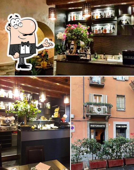 Gli interni di Yumi Sushi