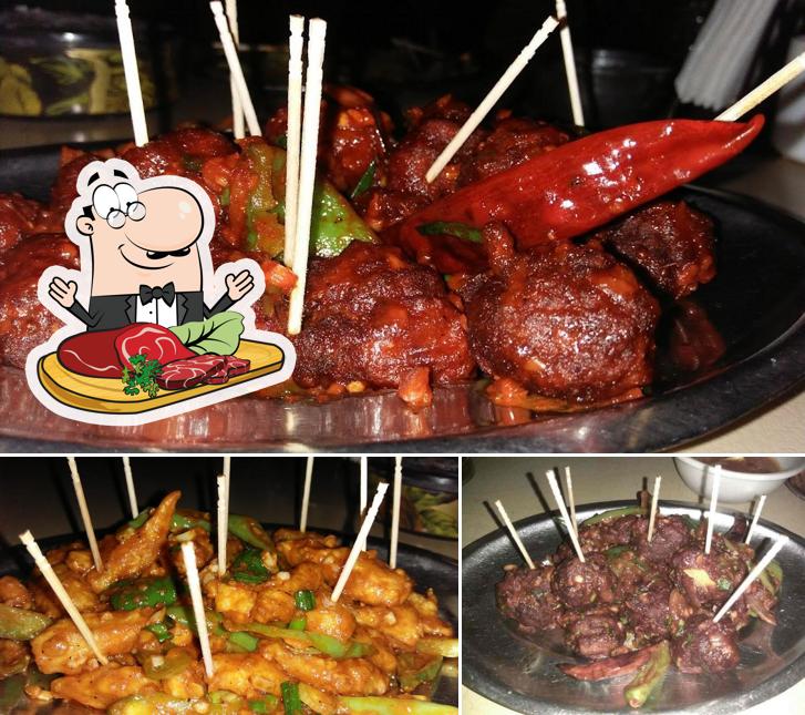 Club 8 Kondapur serves meat dishes
