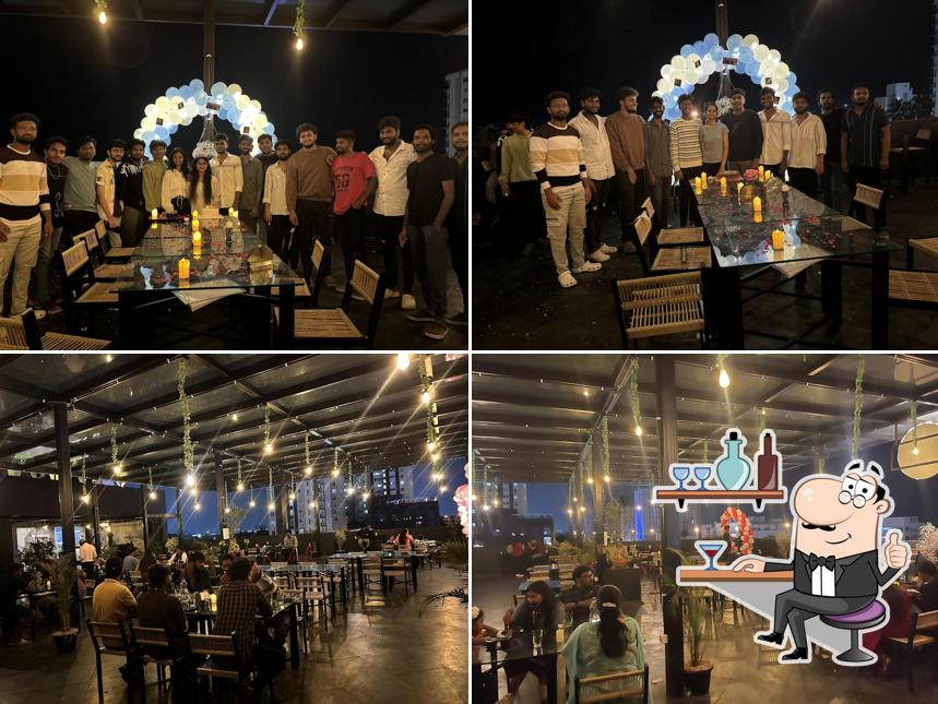 Take a seat at one of the tables at DTOP ROOFTOP RESTAURANT