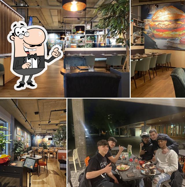 Dai un'occhiata agli interni di Big Burger Diner Zug