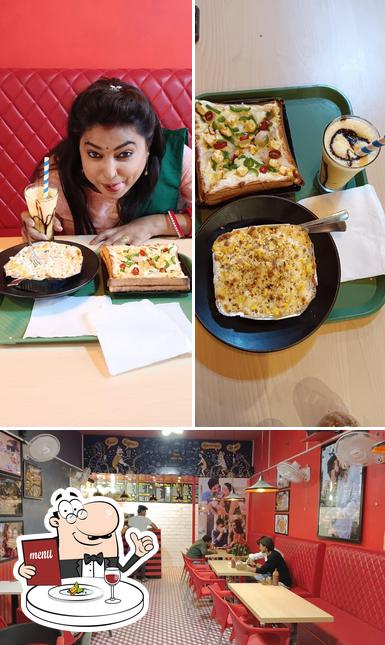 Among various things one can find food and interior at PIZZA COFFEE DAY