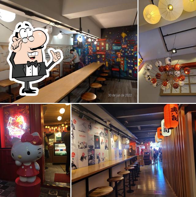 O interior do Eat Asia Praça Liberdade