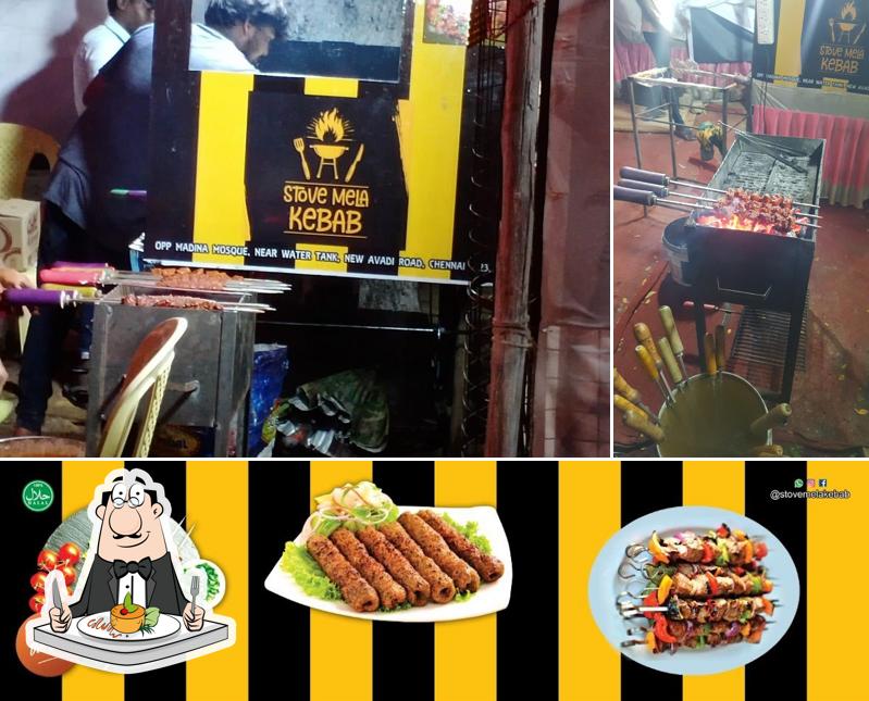 Food at Stove Mela Kebab