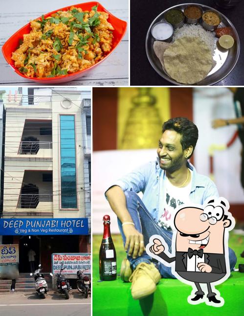 Take a seat at one of the tables at Deep Punjabi Hotel