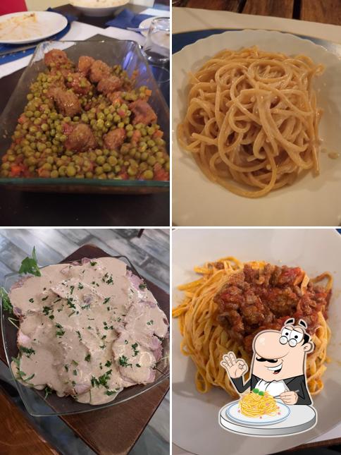 Spaghetti alla carbonara al Hostaria Sante Vincenzi Bologna