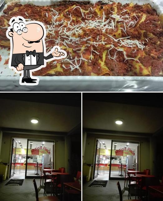La interni e cibo del ristorante