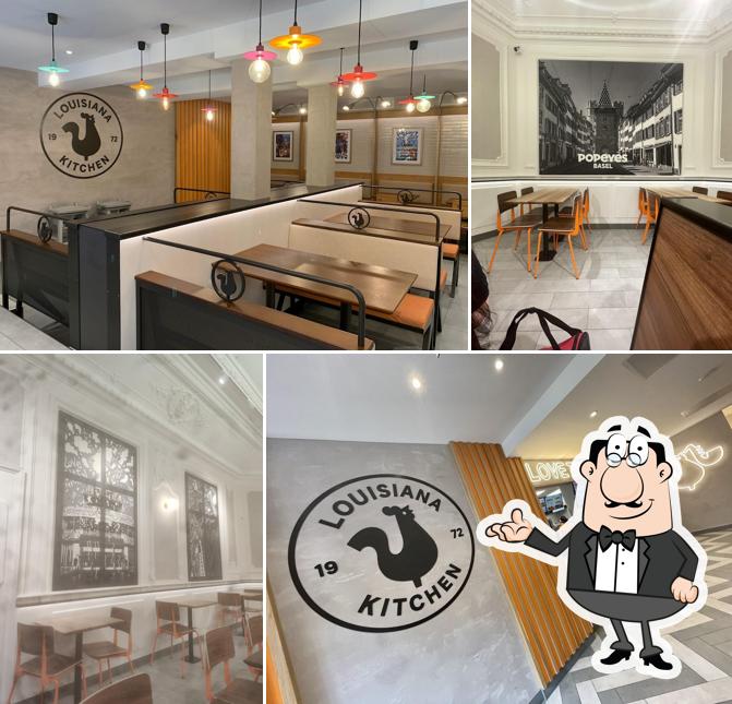 Dai un'occhiata agli interni di Popeyes Basel