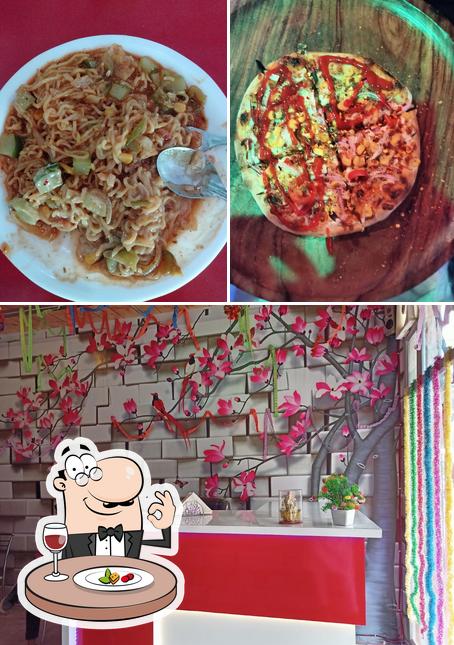 Take a look at the picture showing food and interior at B Star Restaurant Tohana