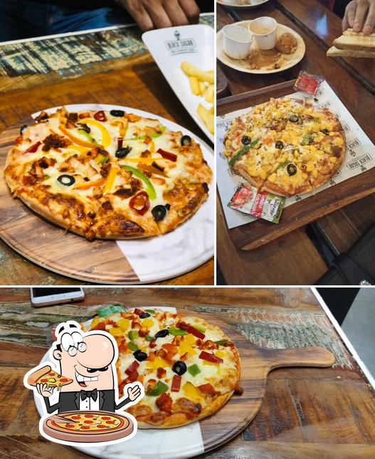 Get pizza at Black Sugar