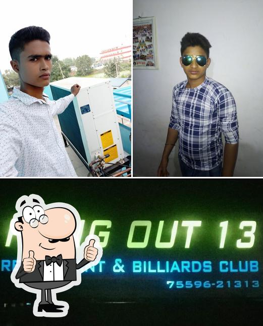 Look at the picture of Hangout 13 Restaurant & billiards Club