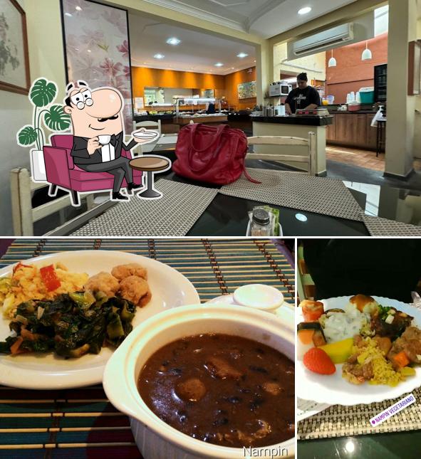 O interior do Nampin Restaurante Vegano