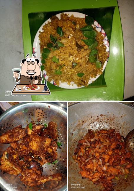 Pick meat meals at HOTEL ADITHYA