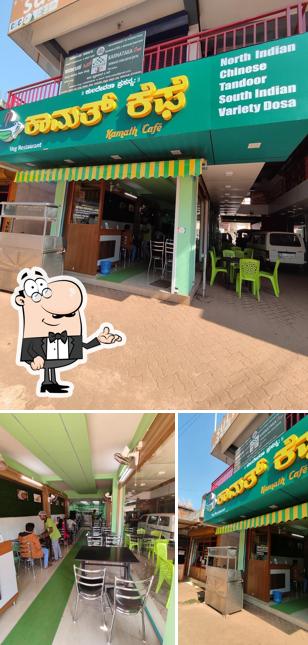 The interior of Hotel Kamath Cafe
