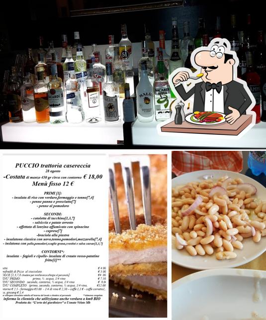 La immagine di cibo e birra da Puccio trattoria