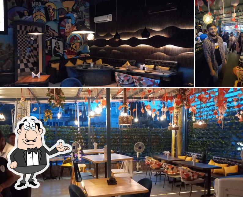 The photo of interior and bar counter at Sayeshaa Restro & Cafe