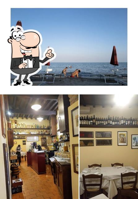 Gli interni di Osteria del 36