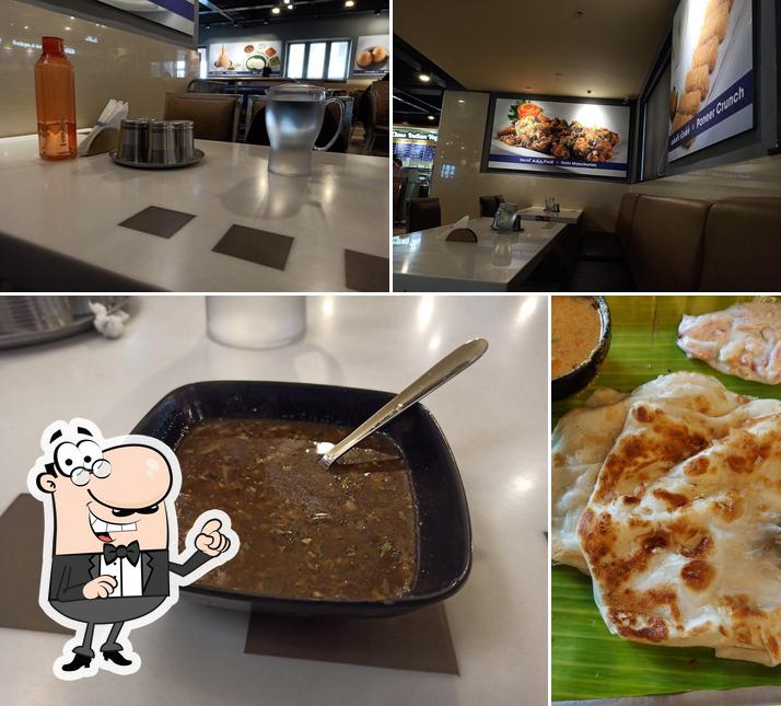 Among different things one can find interior and food at Adyar Ananda Bhavan - A2B