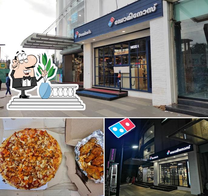The photo of Domino's Pizza Kannur Central Mall, Kannur’s exterior and pizza