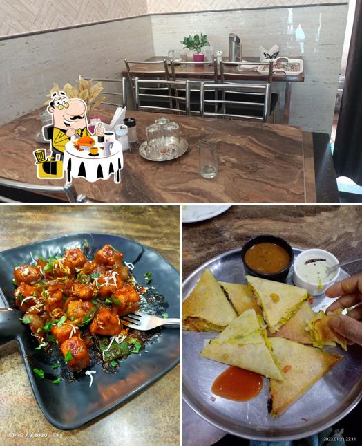 This is the picture displaying food and interior at ATTA Restaurant