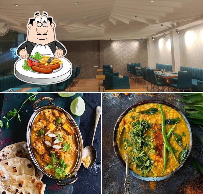 The image of food and interior at Dhaba