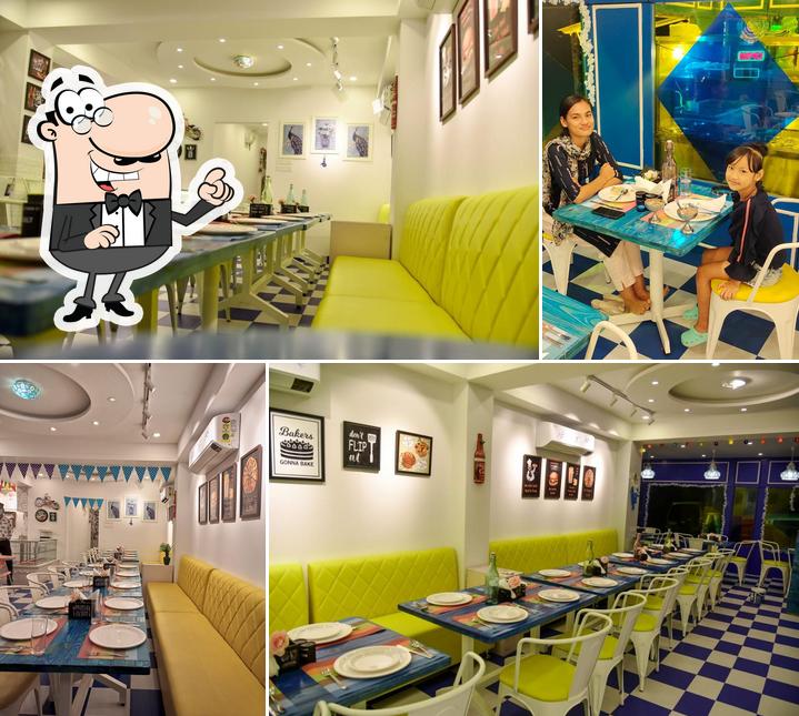 The interior of Happy Belly's Mehfil Restaurant ---A pure Vegetarian Restaurant