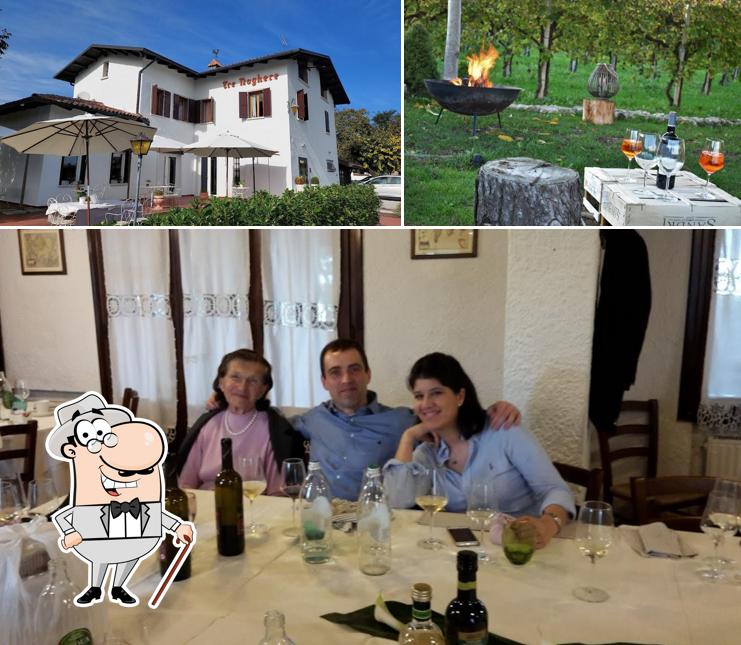 La immagine di esterno e tavolo da pranzo da Tre Noghere