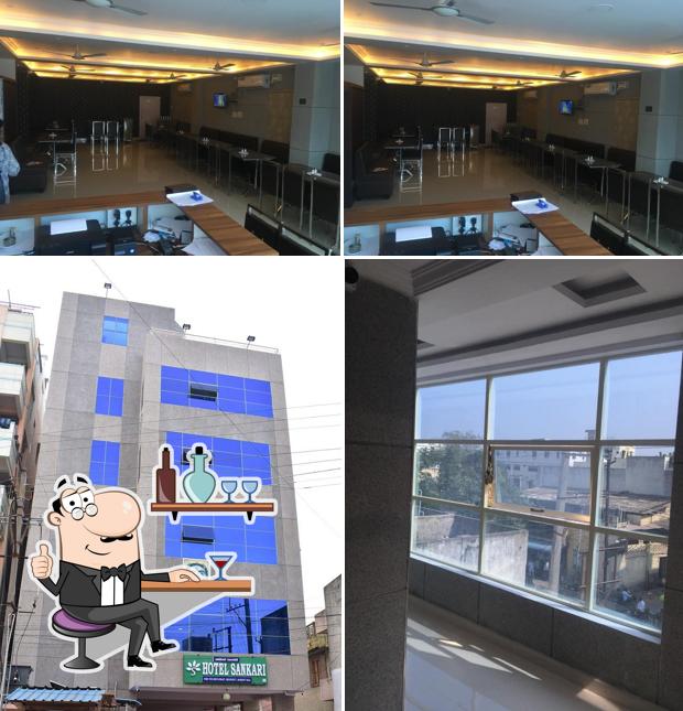 This is the picture displaying interior and exterior at Hotel Sankari Ongole