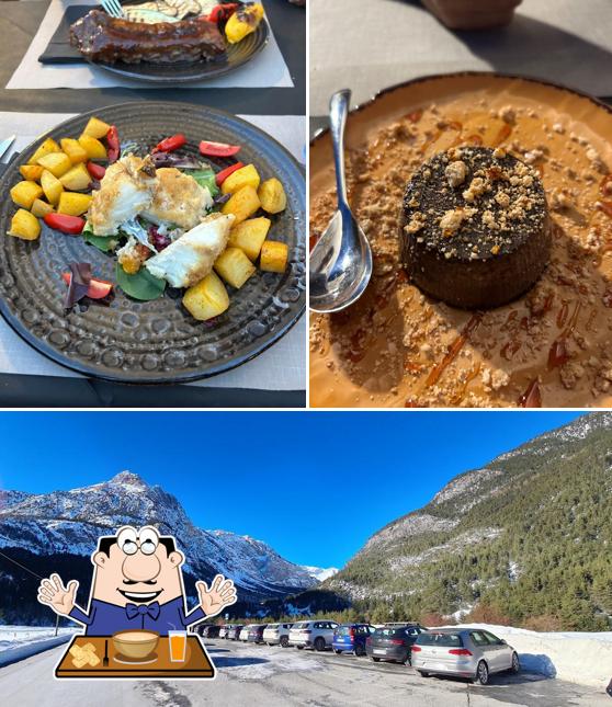 La cibo e esterno del ristorante