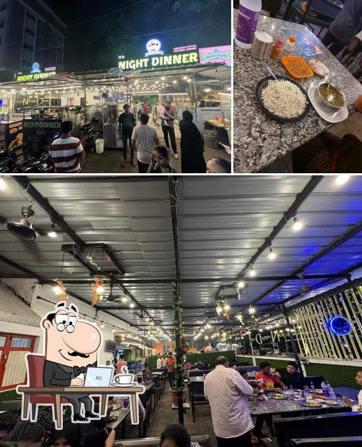 The photo of interior and exterior at Night Dinner