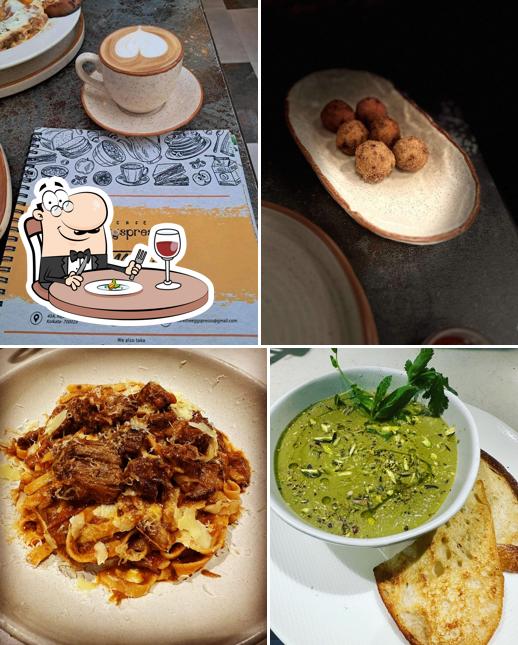 Meals at cafe the eggspresso