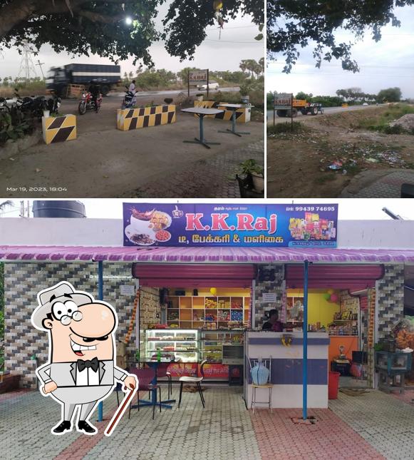 The exterior of KK Raj Tea & Bakery shop