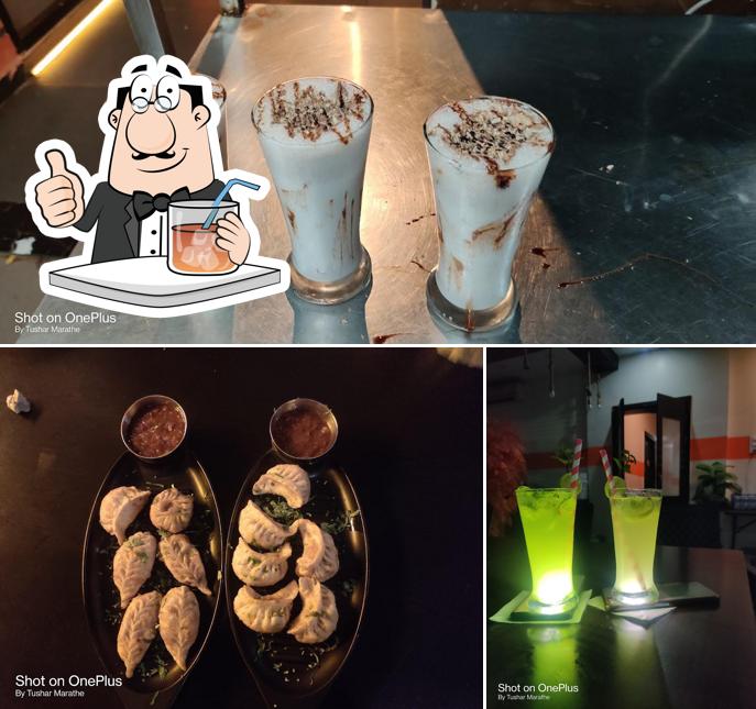 The restaurant's drink and food