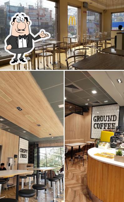 Take a seat at one of the tables at McDonald's