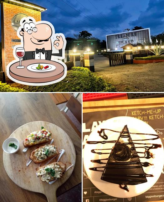 Take a look at the picture depicting food and exterior at Cafe at The Turf