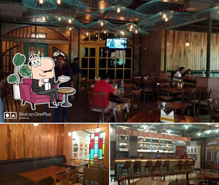 The interior of Cafe TC Lucknow