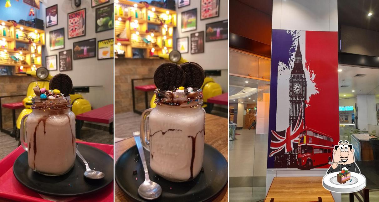 Chocolate cake at The London Shakes DYP CITY Kolhapur