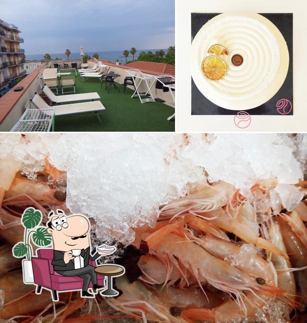 Tra le varie cose da Hotel delle Rose si possono trovare la interni e cibo