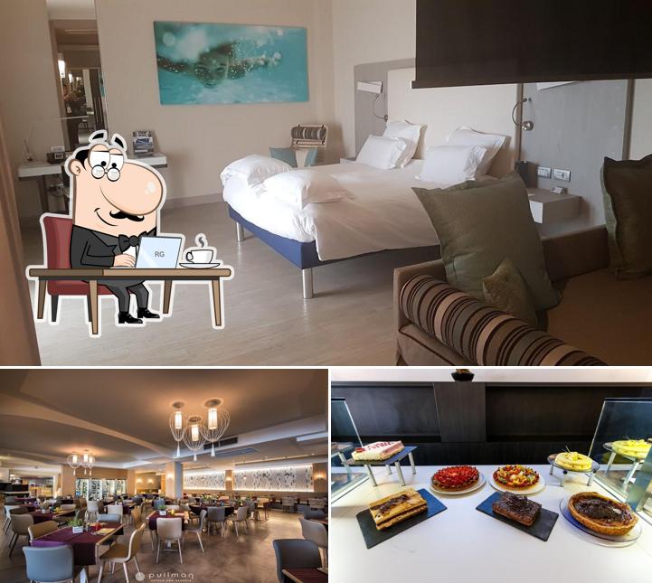 Questa è la foto che mostra la interni e cibo di Almar Timi Ama Resort & Spa
