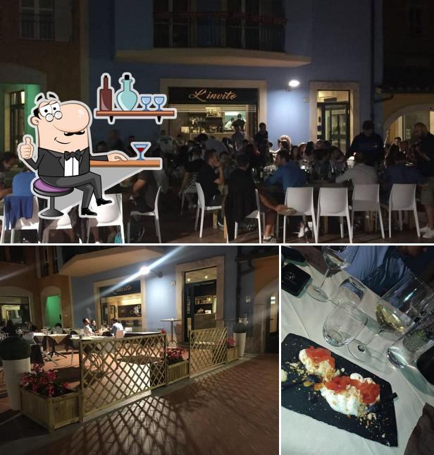 La interni e vino del ristorante
